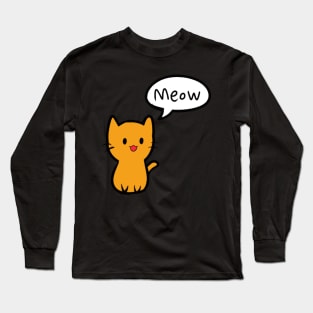 "Meow" Cat Long Sleeve T-Shirt